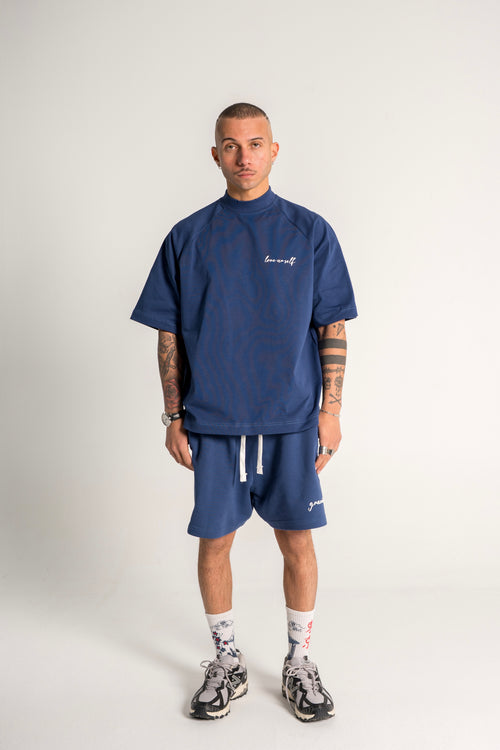 Dark Navy “Love Ur Self” Boxy Tee